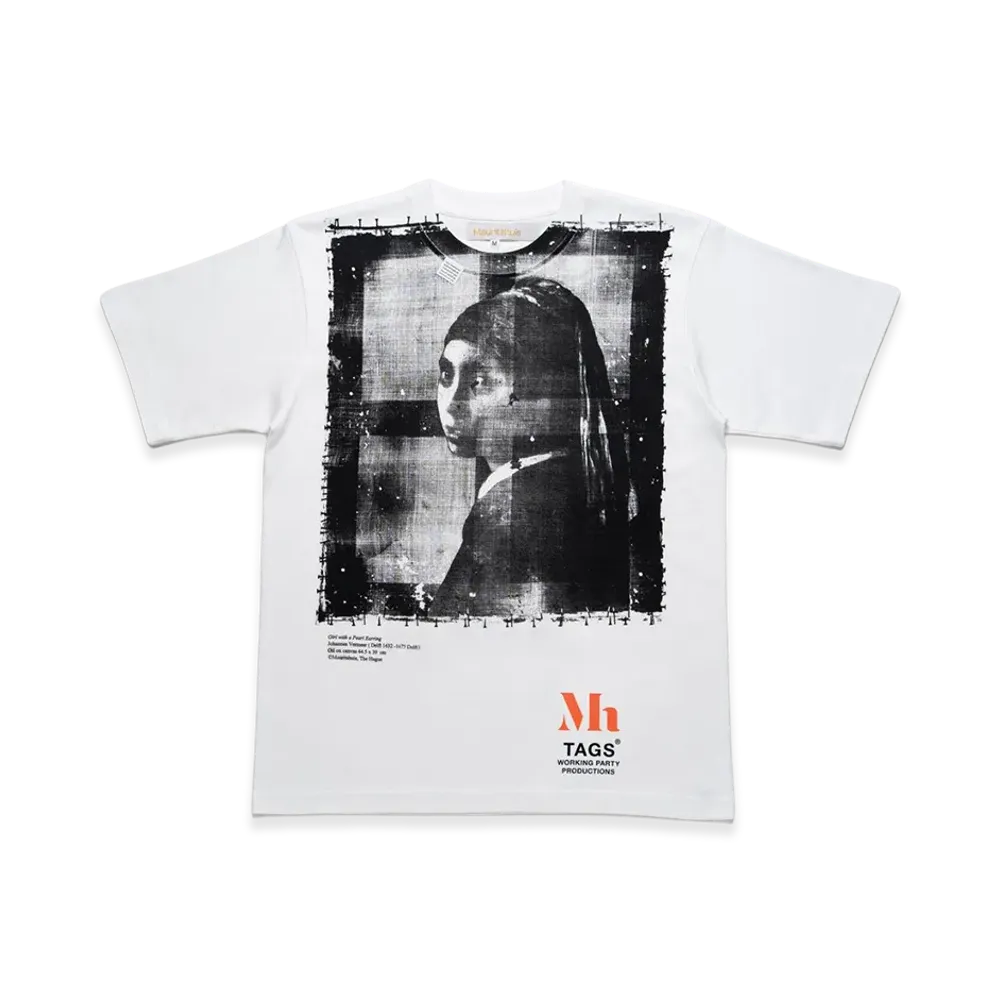 COMME des GARCONS Osaka x Mauritshuis x Tags Wkgpty Productions X-Ray Girl With a Pearl Earring Print SP Tee "White"