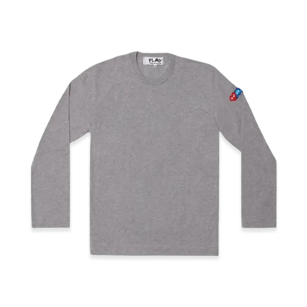 PLAY COMME des GARCONS Invader Cotton L/S T-Shirt Ladies "Gray"