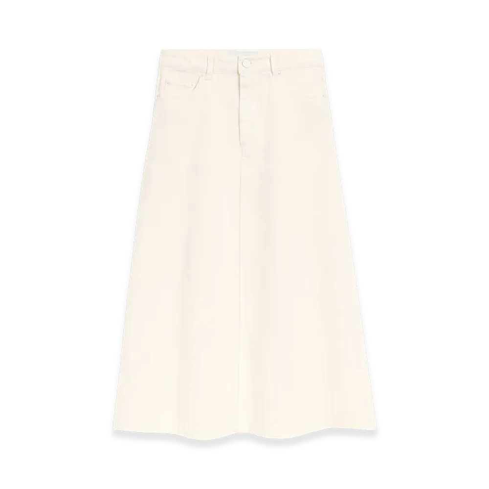 AMI PARIS Cotton Long Skirt "White"