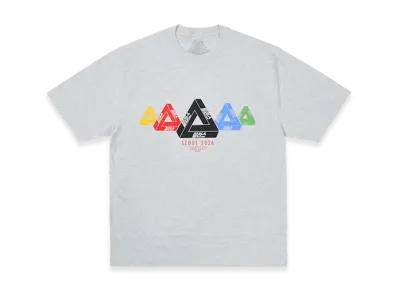 PALACE JAMSIL Seoul 3 World Tri T-Shirt "Grey Marl"