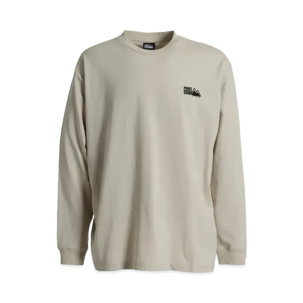 FIRST DOWN LOGO L/S T "Middle Gray"