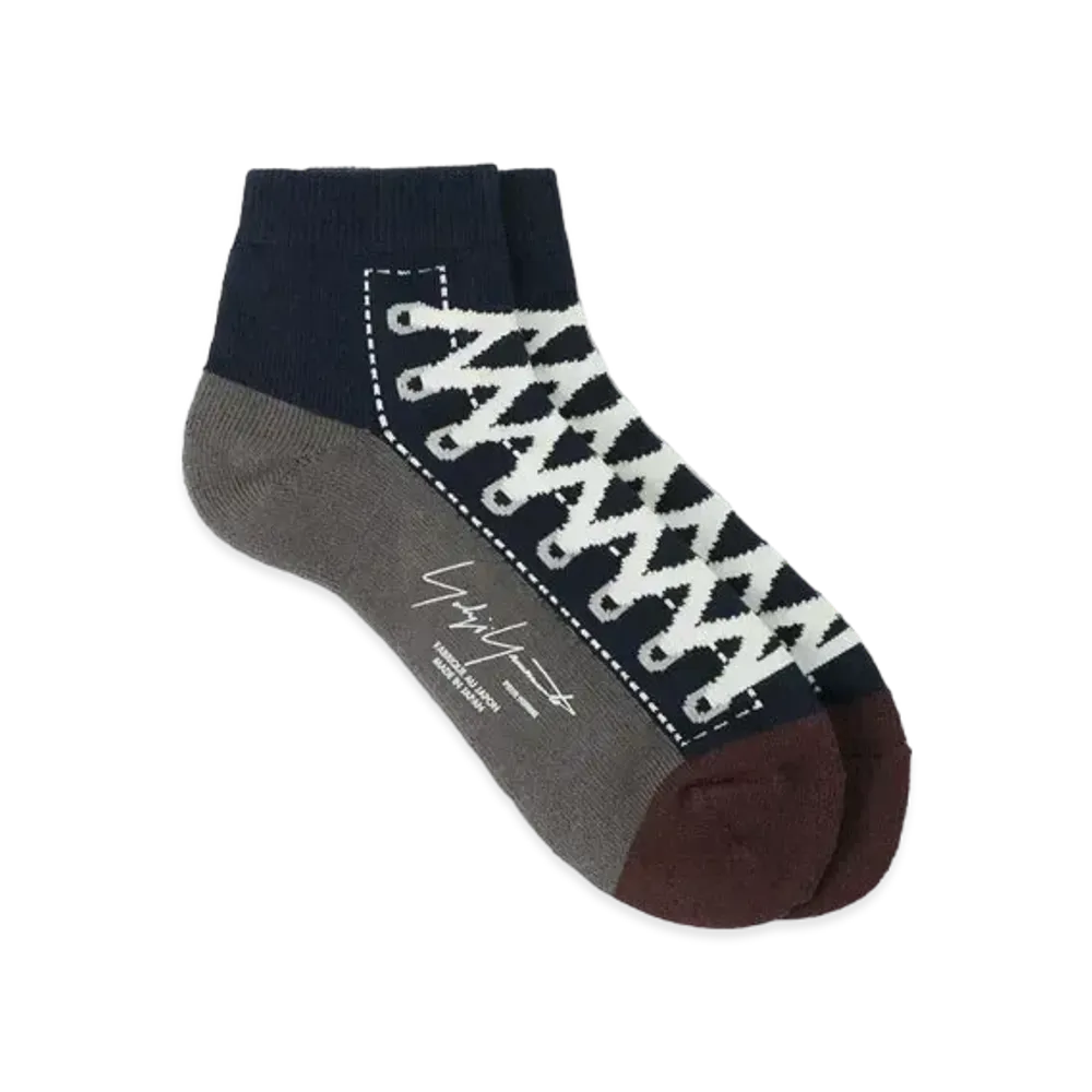 Yohji Yamamoto C/AC Plain Stitch Pile Sneaker Socks "Navy"
