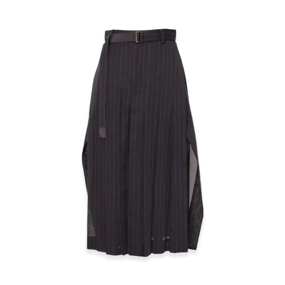 sacai High Twist Voile Skirt "Black"