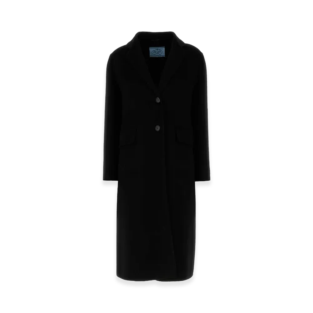 PRADA Women's Wool Blend Coat "Black"