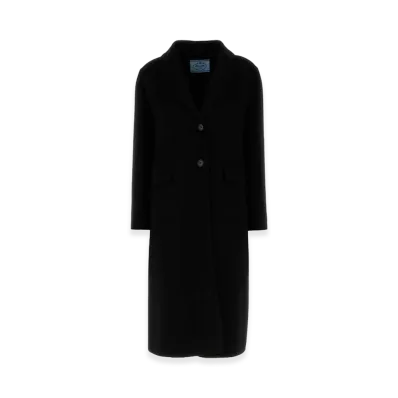 PRADA Women's Wool Blend Coat "Black"