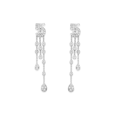 CHANEL Eternal N°5 Transformable Earrings 18K Diamonds "White Gold"