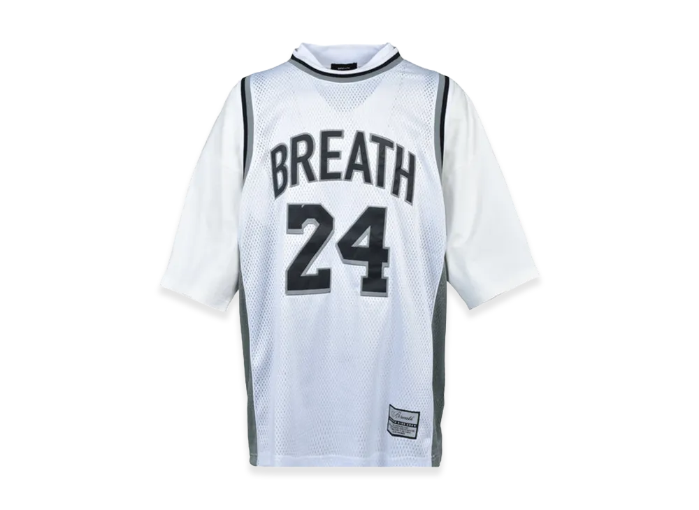 BREATH Layered Basket Ball Jersey Tee "White"