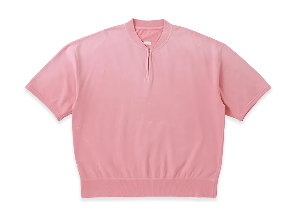 visvim Mondo Henley Zip S/S Crash "Pink"