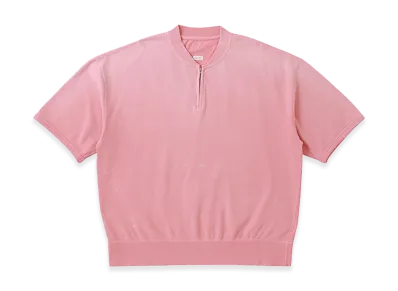 visvim Mondo Henley Zip S/S Crash "Pink"