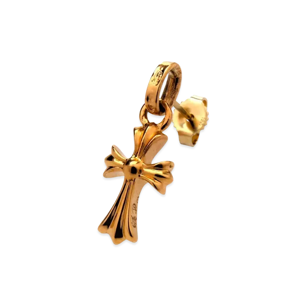 Chrome Hearts 22K CH Cross Baby Fat Earrings "Gold"