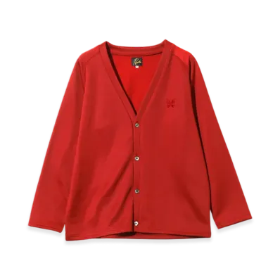 NEEDLES V-Neck Cardigan - Bright Jersey "Red"