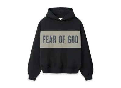 FEAR OF GOD ESSENTIALS Cropped Relaxed Panelled Hoodie "Iron Grey/Heather Seal Heather"
