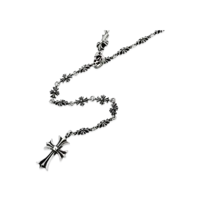 Chrome Hearts Choke Chain Necklace W / Tiny E Ch Plus 24 Inch "Silver"
