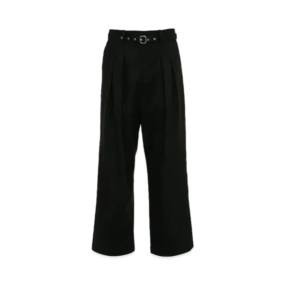 JW ANDERSON Wide Leg Pleat Front Trousers "Black"