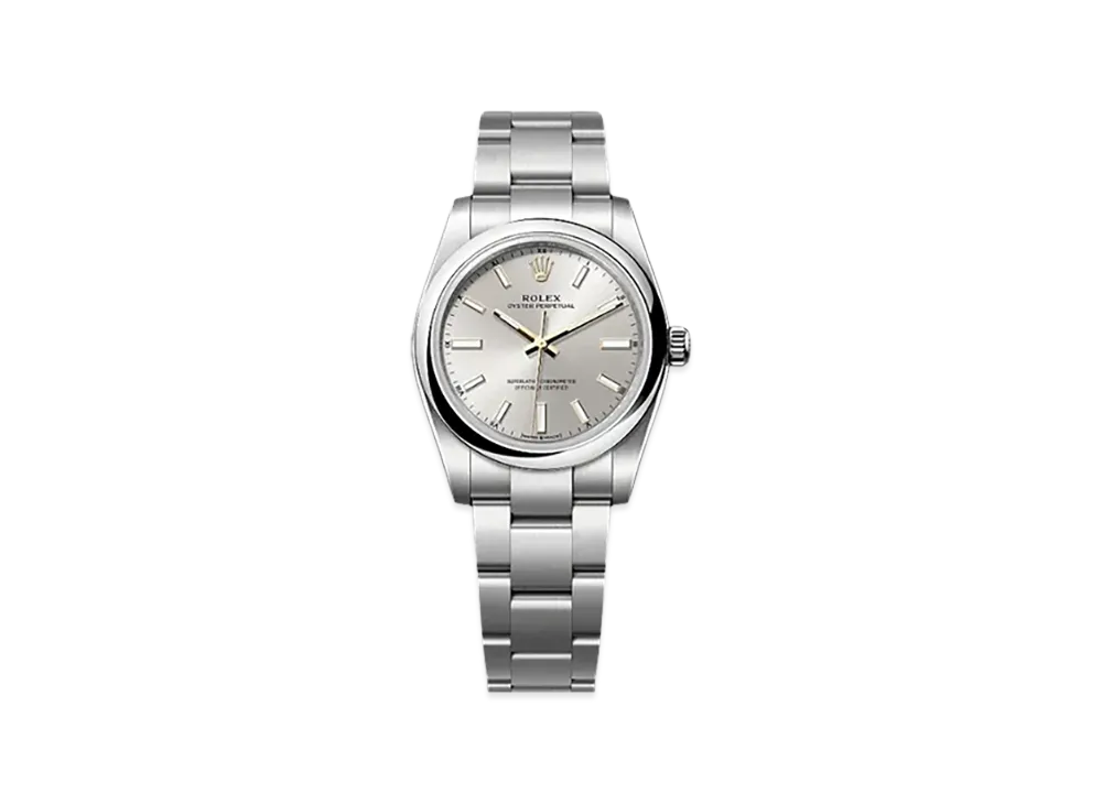 ROLEX Oyster Perpetual 34mm Oystersteel 124200 "Silver"