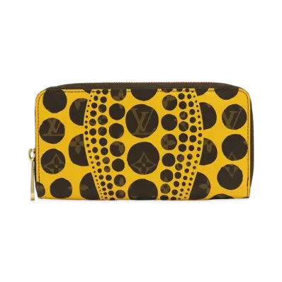 Louis Vuitton Zippy Wallet Yayoi Kusama Monogram Pumpkin Dot "Jaune"