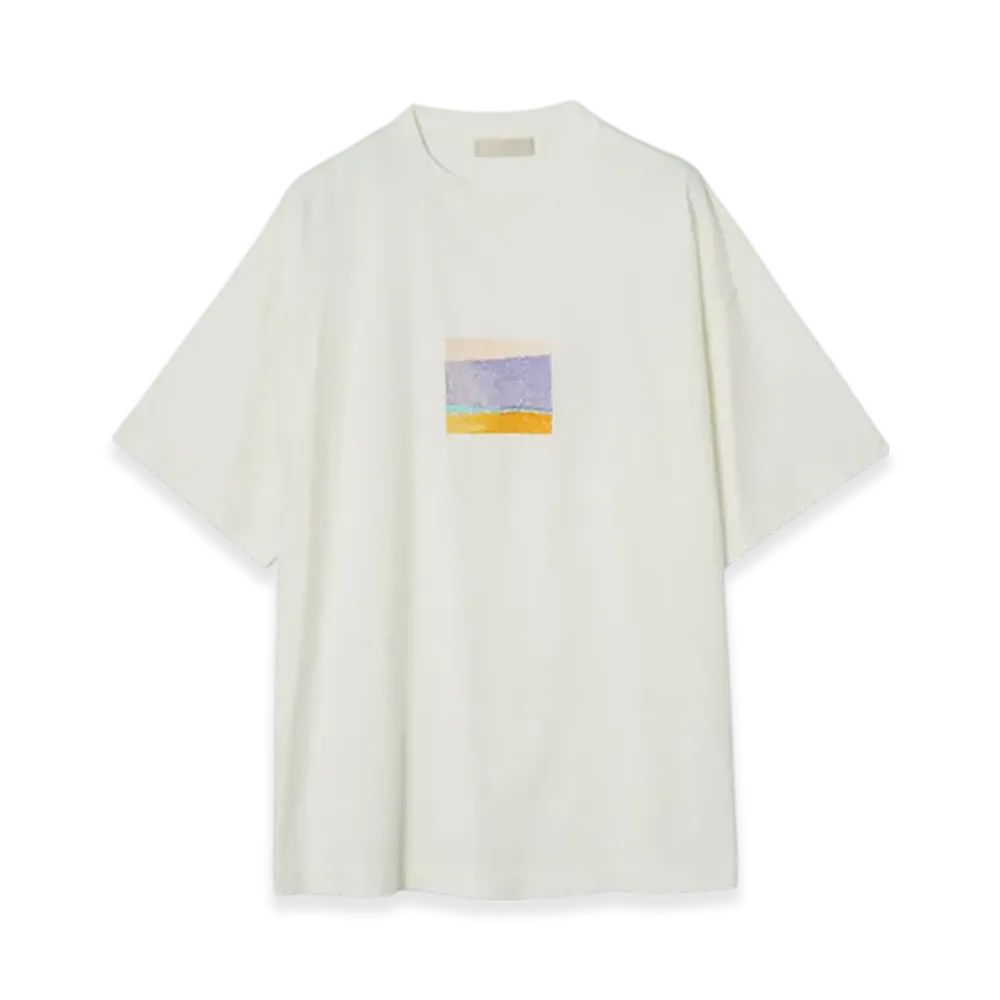 YOKE Embroidery Organic Cotton T-Shirt By Taro Mizutani "White"
