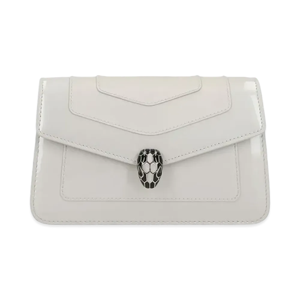 BVLGARI Serpenti Forever Chain Wallet "White"
