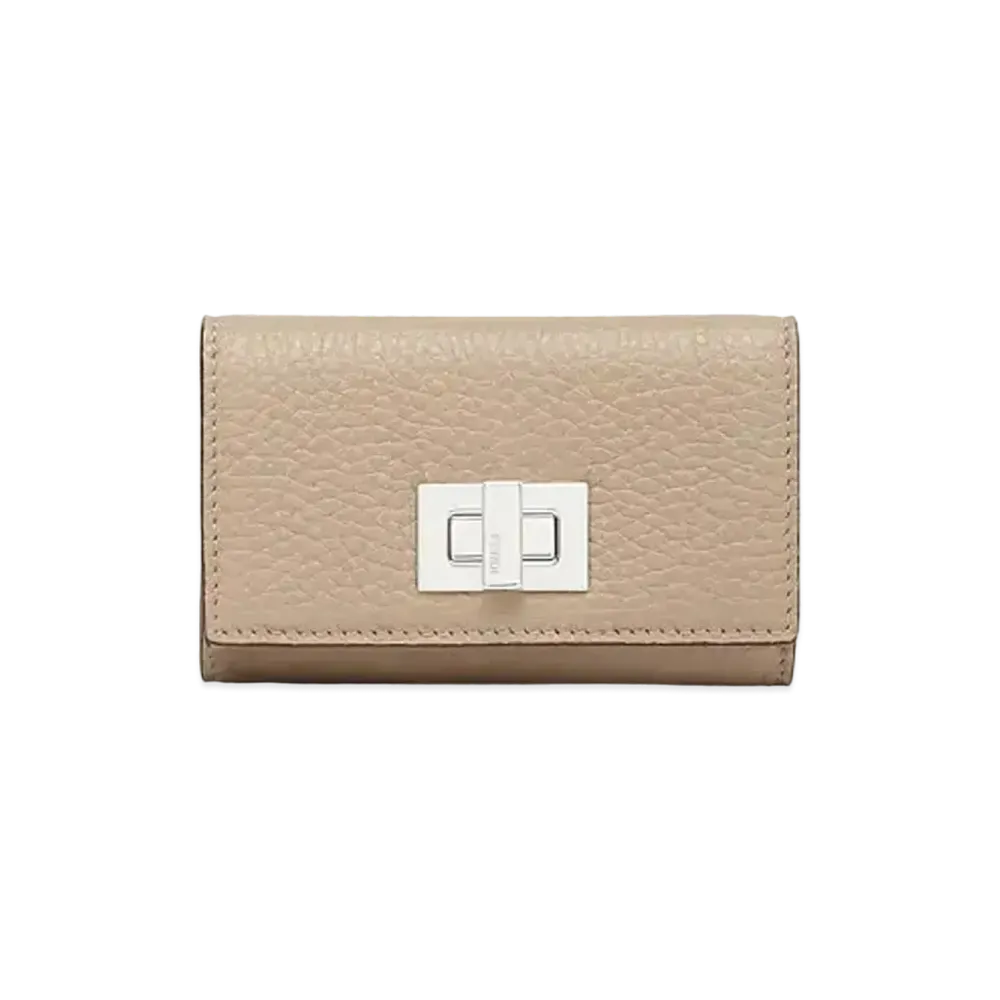 FENDI Key Case Leather "Beige"