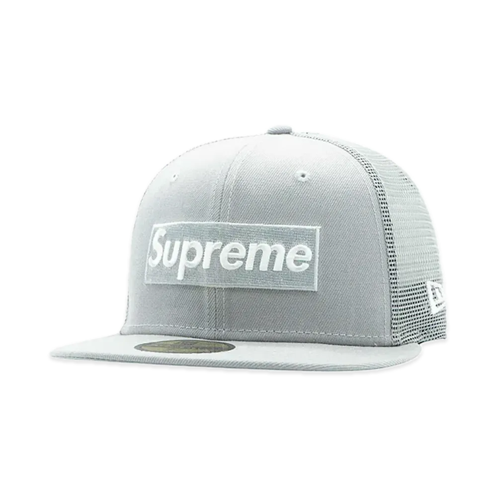Supreme Box Logo Mesh Back New Era "Grey" (24SS)
