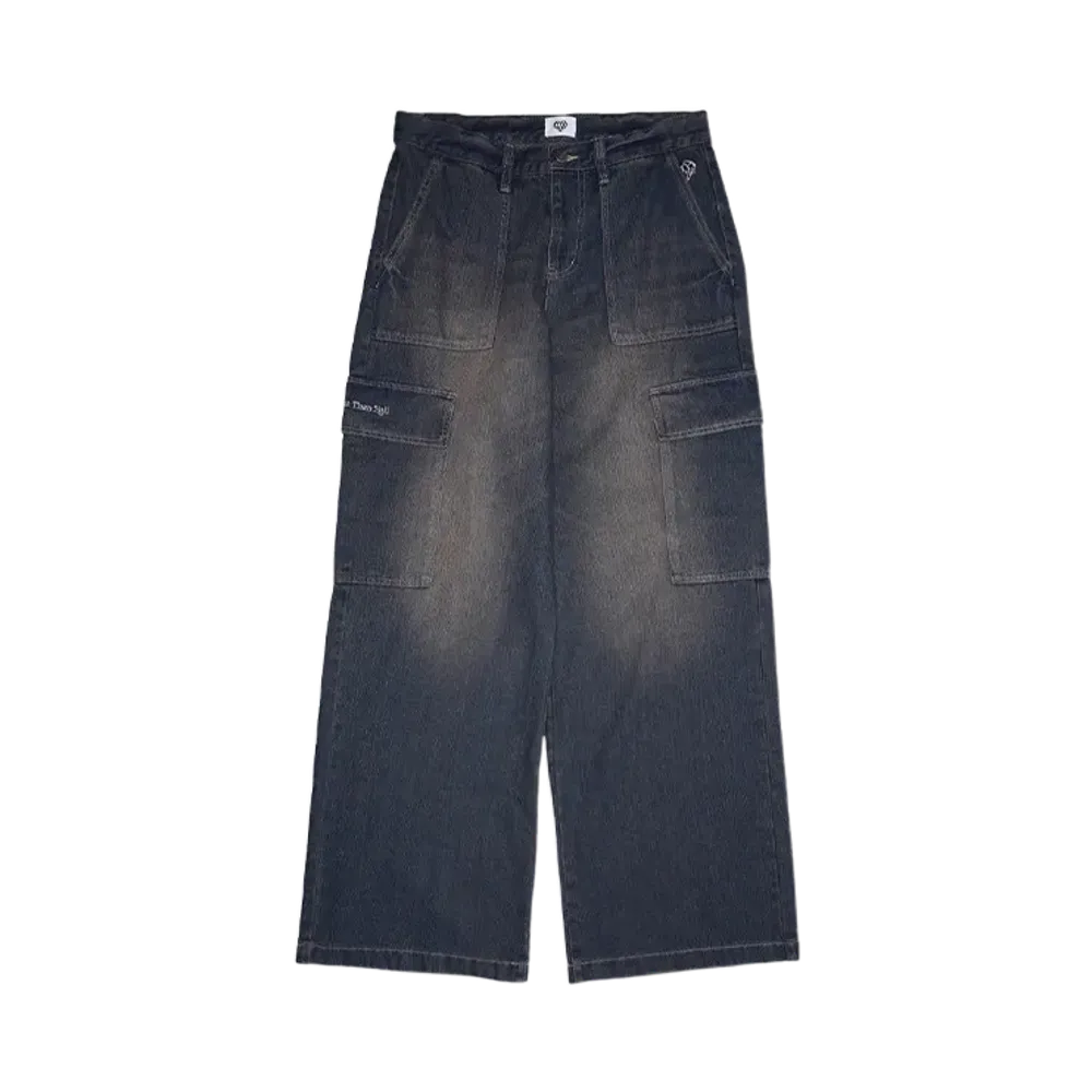 HTH denim cargo pants "BLUE"