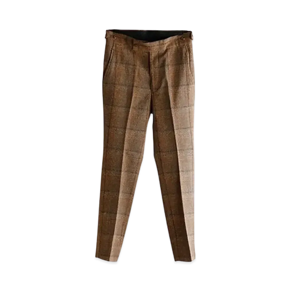 NEEDLES Twill Plaid Side Tab Trouser "Brown" NS103