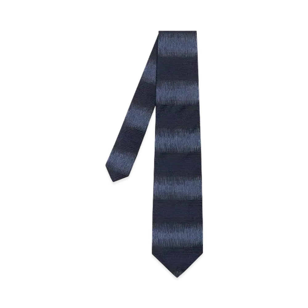 Paul Smith Gradient Border Tie "Navy"