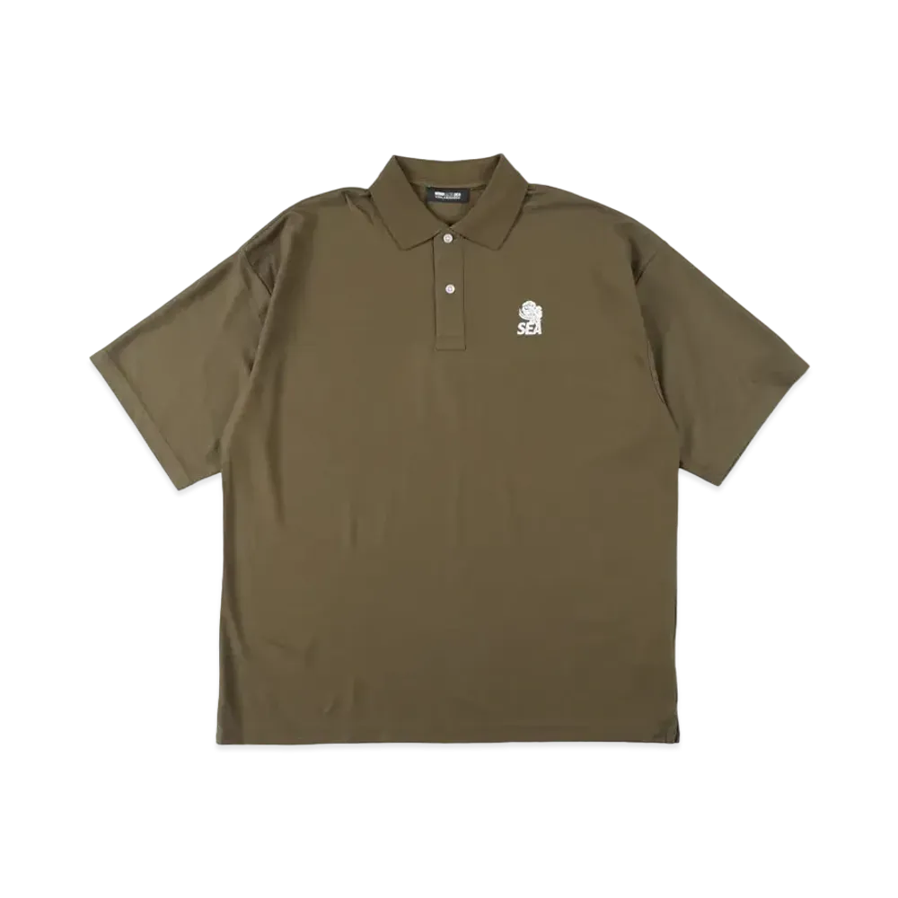 WIND AND SEA x VIOLA&ROSES POLO (SEA-FLOWER) SHIRT "Olive"