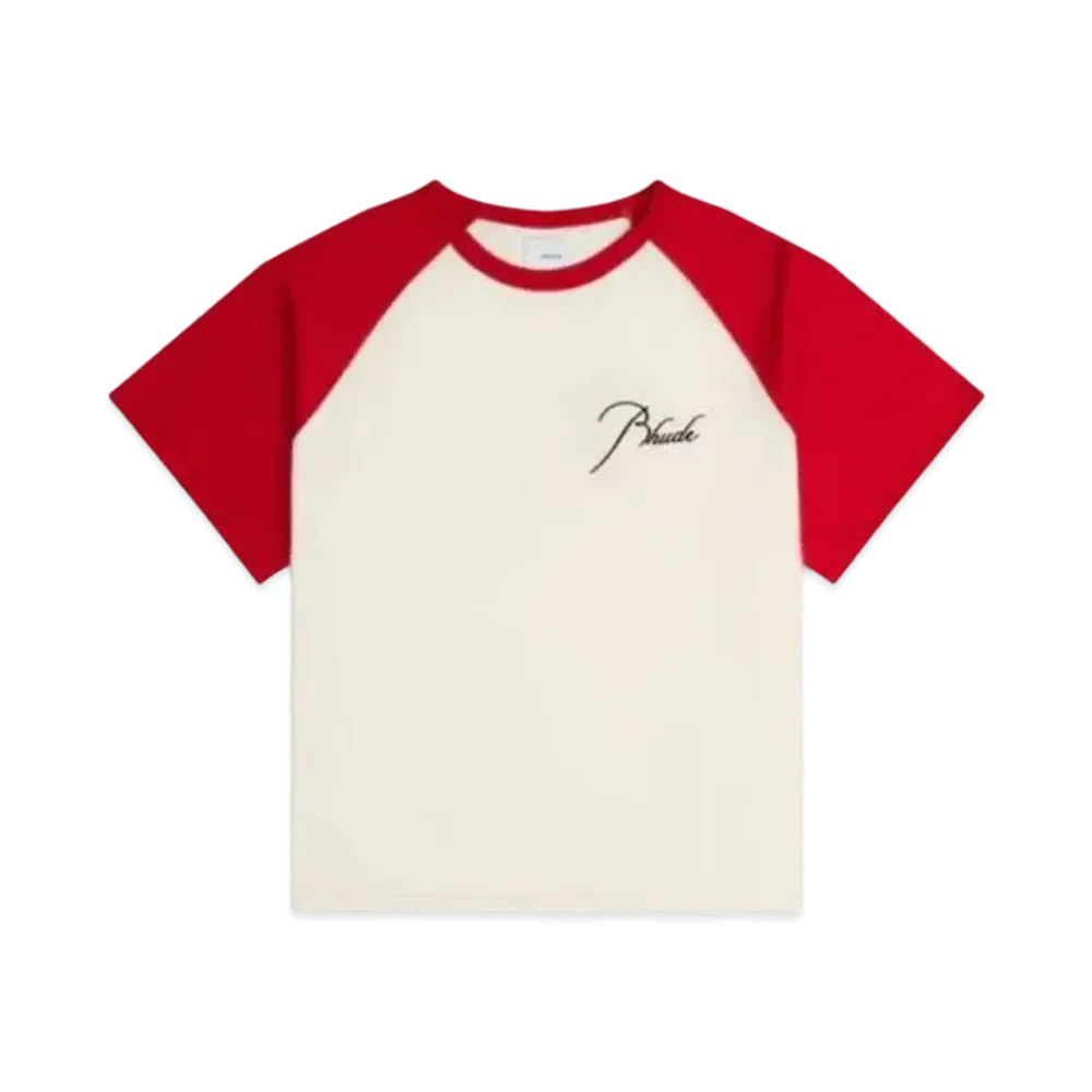 RHUDE Raglan Logo Tee "Red White"
