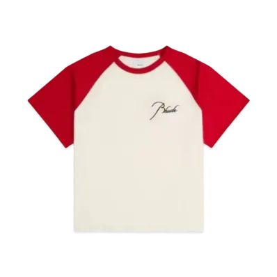 RHUDE Raglan Logo Tee "Red White"