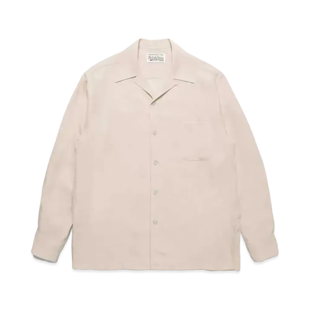 WACKO MARIA 50's Open Collar Shirt "Ivory"