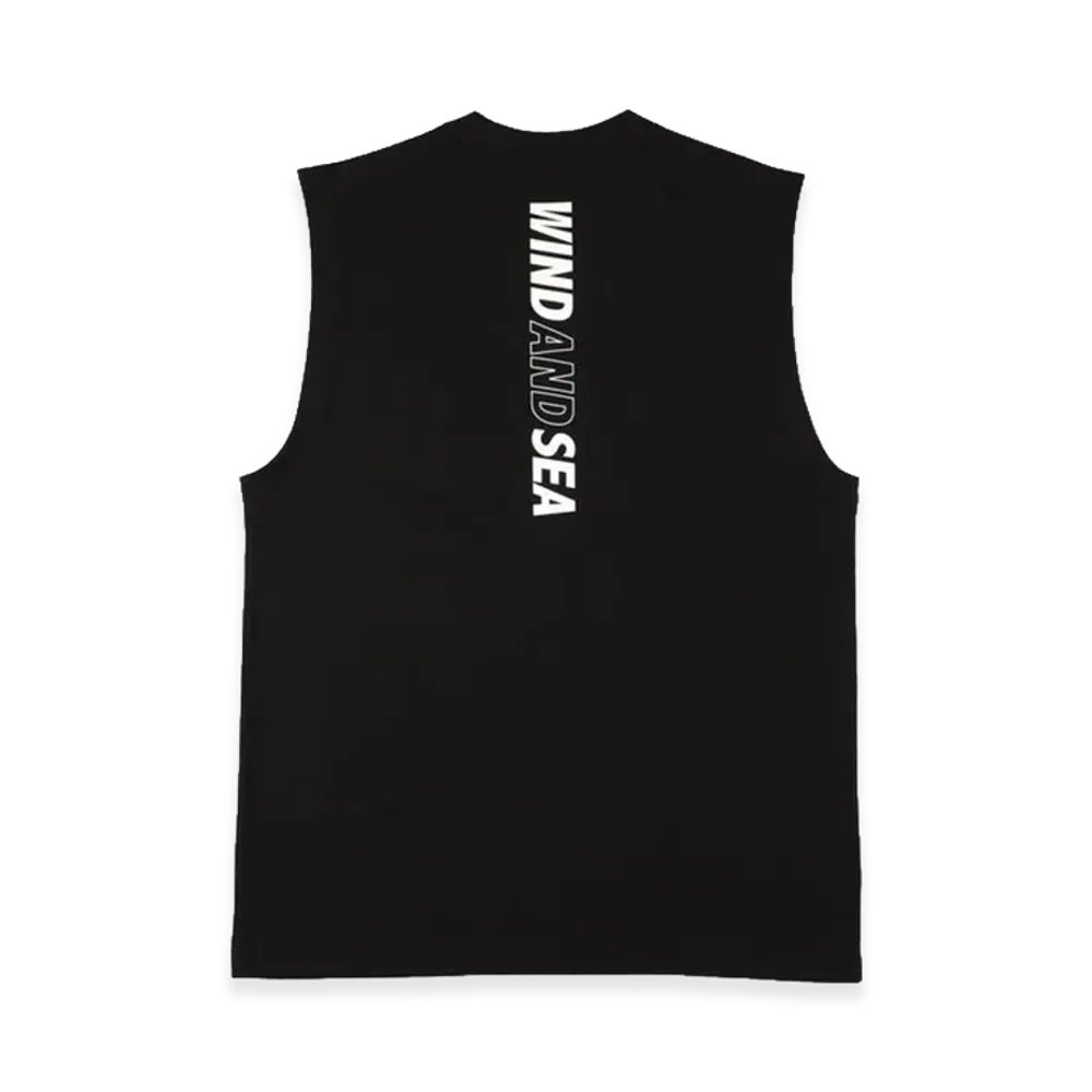 WIND AND SEA Tech No Sleeve Tee "Black"
