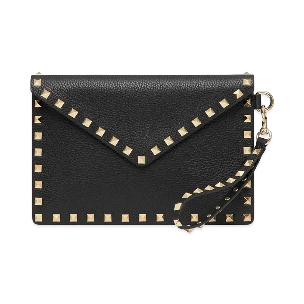 Valentino Women's Rockstud Pouch In Calfskin "Black"