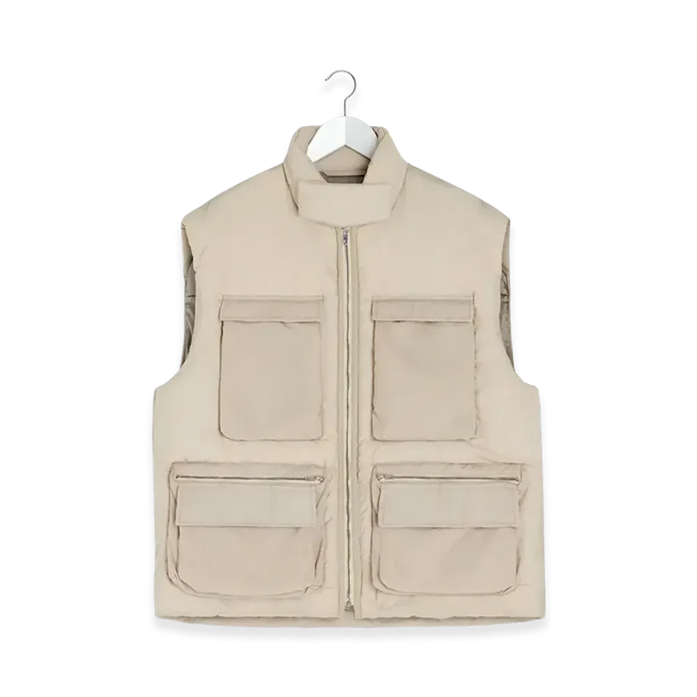 LEMAIRE Women's Padded Pocket Gilet "Light Mastic"