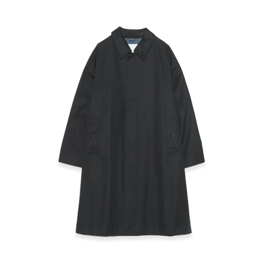 nanamica 2L Cotton Gore-Tex Balmacaan Coat "Black"
