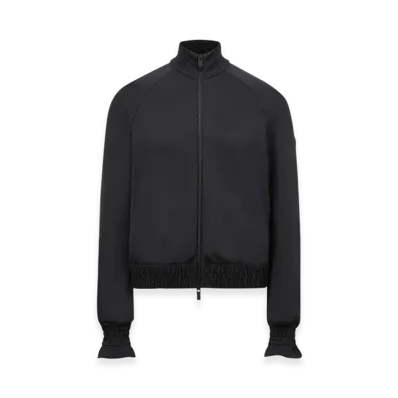 MONCLER Neoprene Zip-Up Sweatshirt "Black"