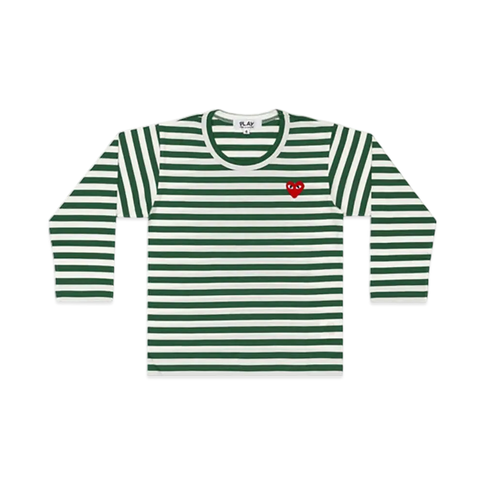 PLAY COMME des GARCONS Kids Striped T-Shirt "Green"
