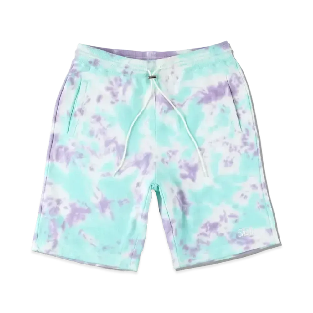 WIND AND SEA WDS TIE-DYE SWEAT SHORTS "Mint Blue"