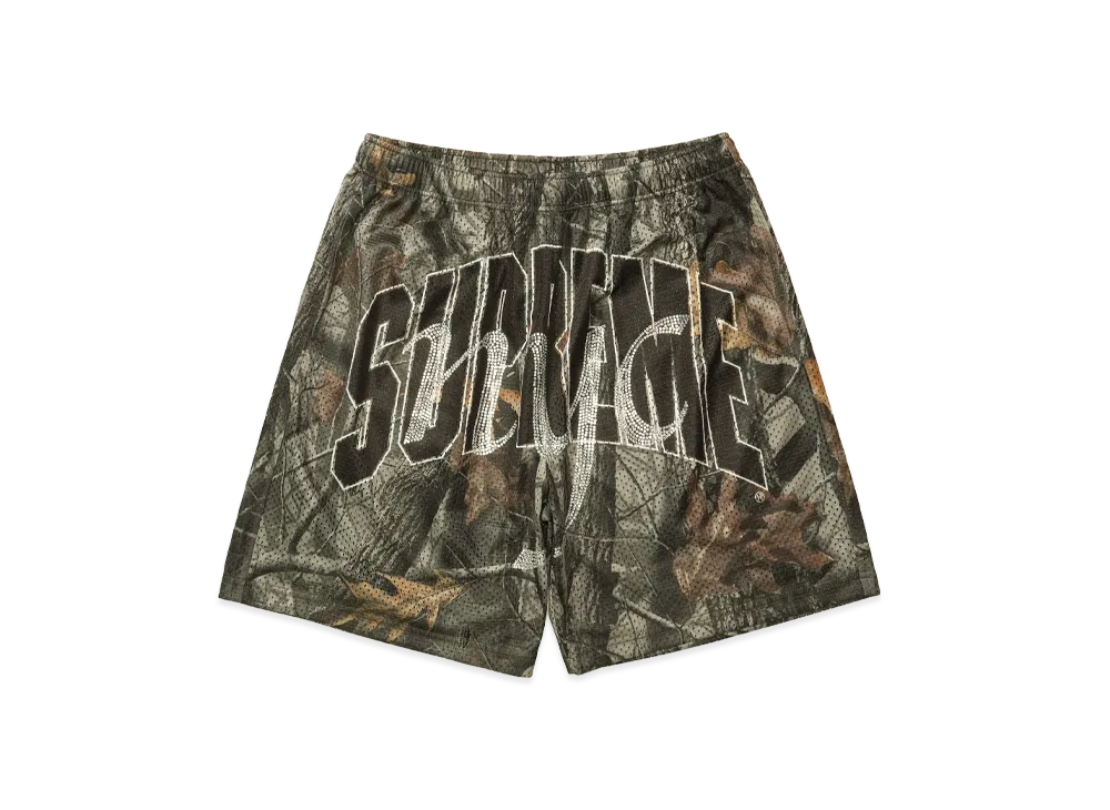 Supreme Rhinestone Mesh Short "Realtree Hardwoods Camo"