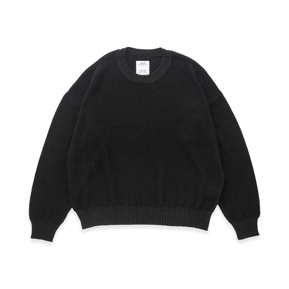 visvim Jumbo SB Knit L/S (Si/C) "Black"