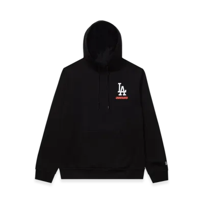 UNDEFEATED x New Era x Los Angeles Dodgers Stacked Logo Hoodie "Black"