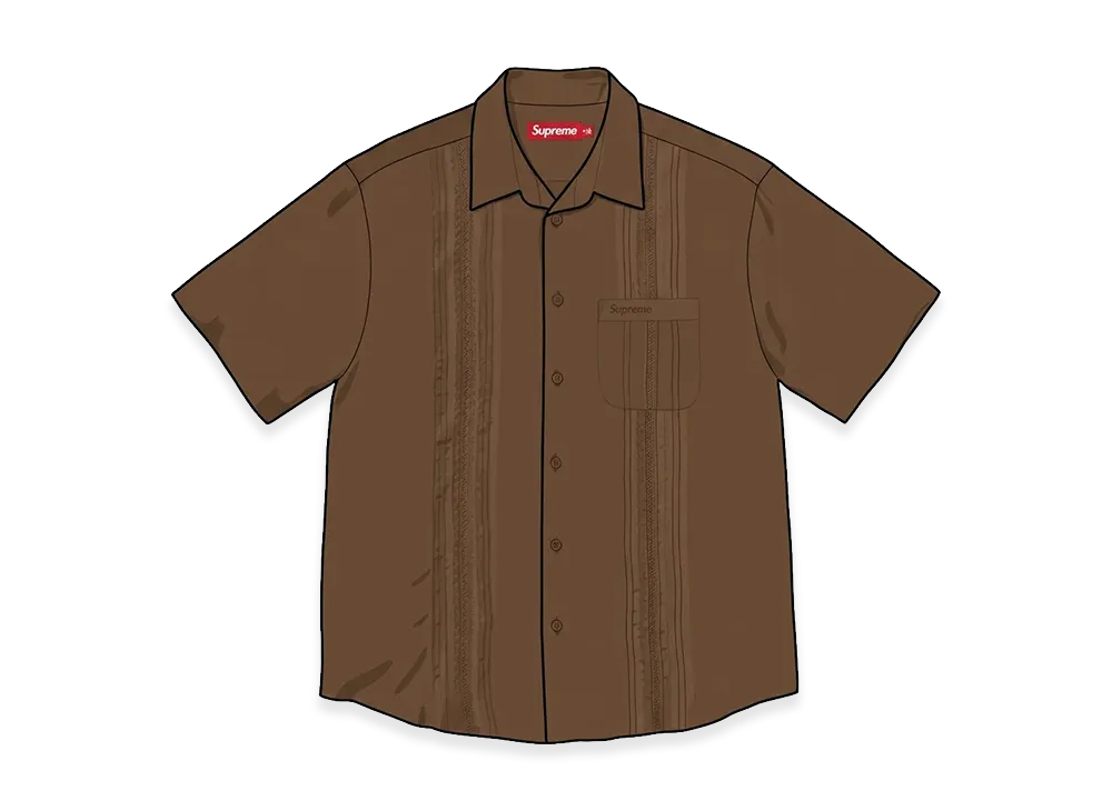 Supreme Pintuck S/S Shirt "Brown"
