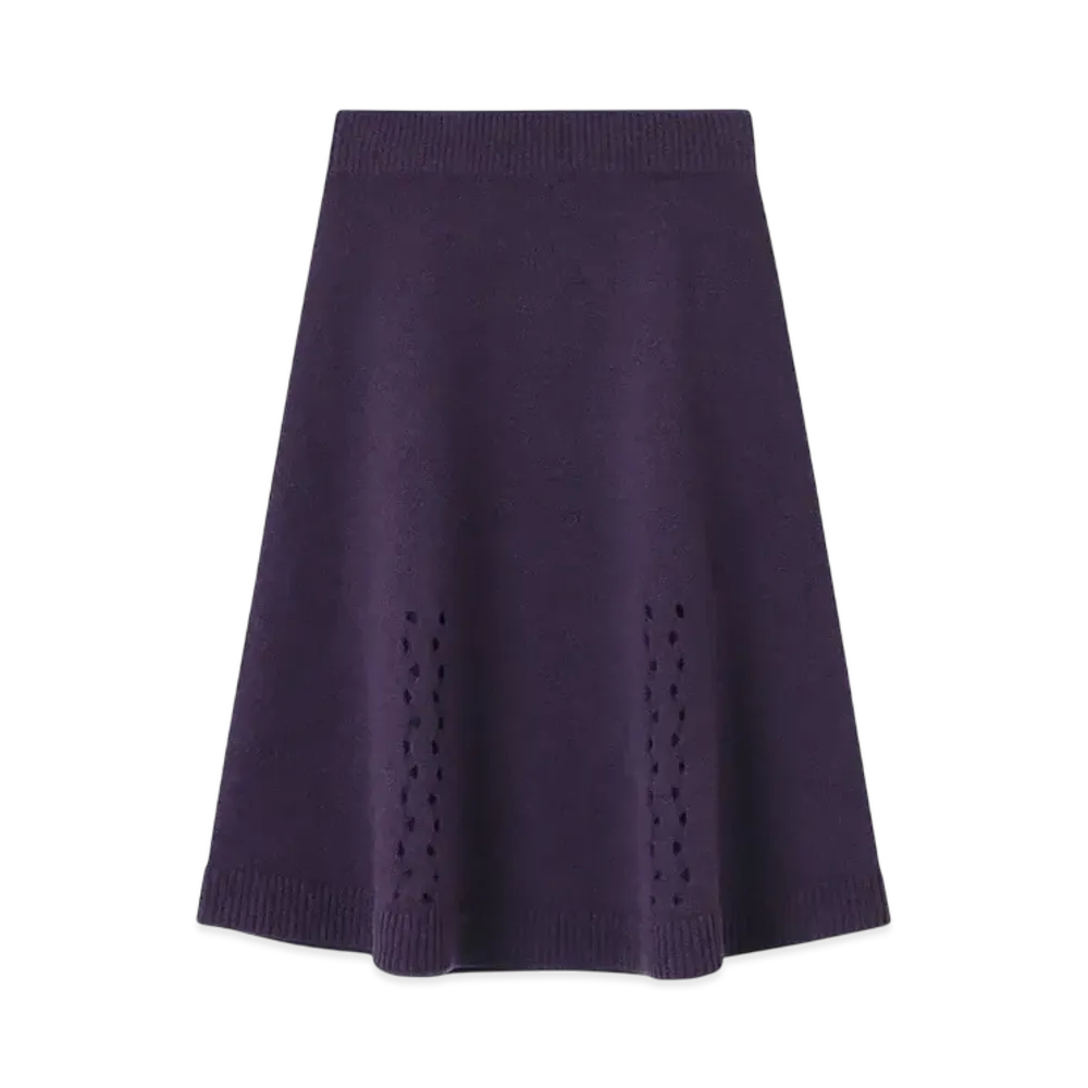 Paul Smith Women's Lace Motif Knit Skirt "Purple"