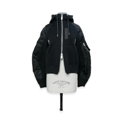 sacai Sponge Sweat Hoodie "Black"