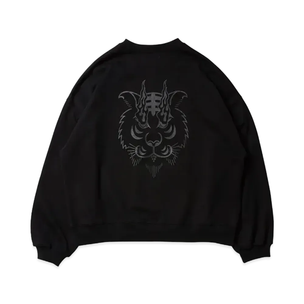 SSZ x Evisen Skateboards Tora Evi Logo Crew Sweat "Black"
