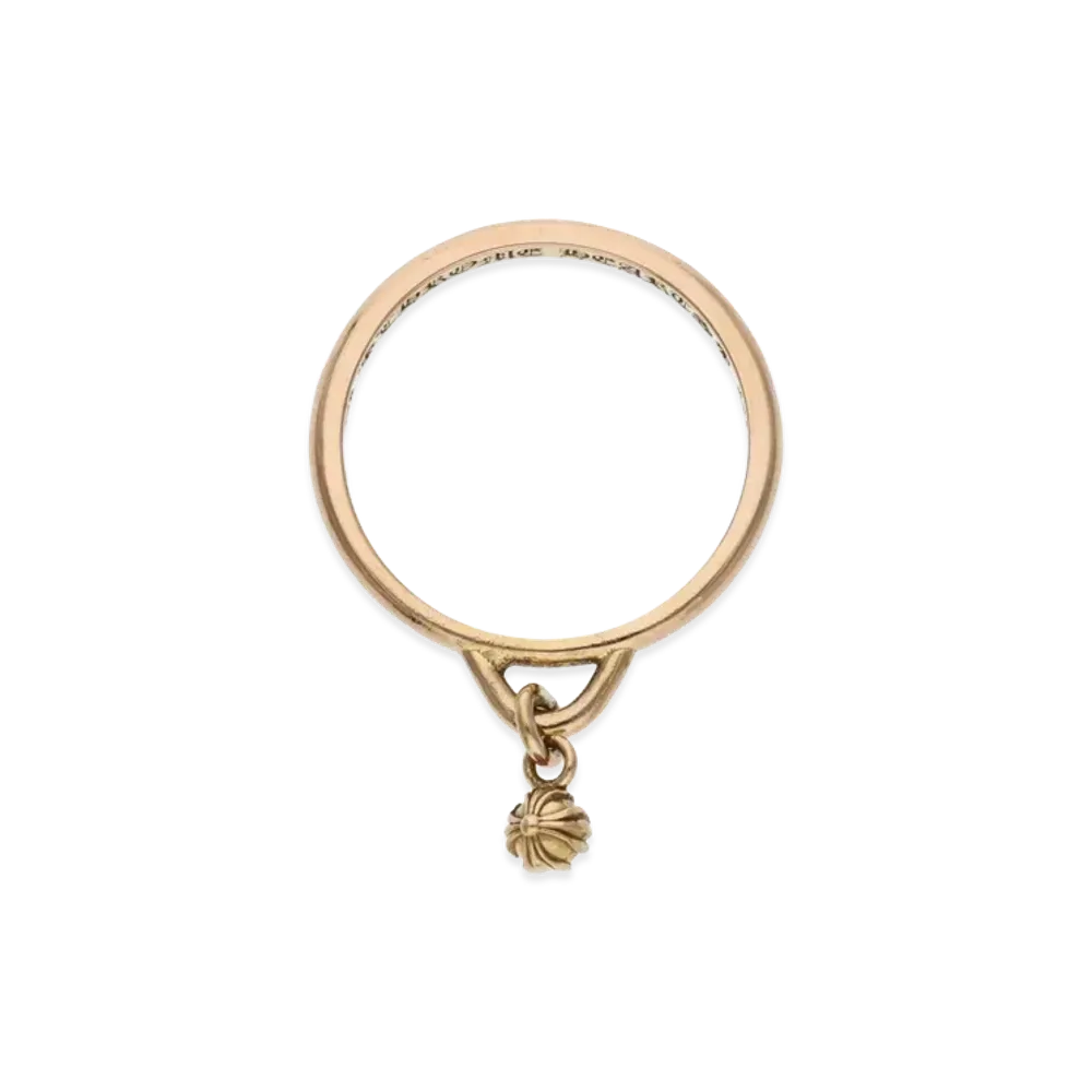 Chrome Hearts 22K Bubblegum Drop Bead Gold Ring "Gold"