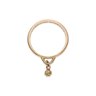 Chrome Hearts 22K Bubblegum Drop Bead Gold Ring "Gold"