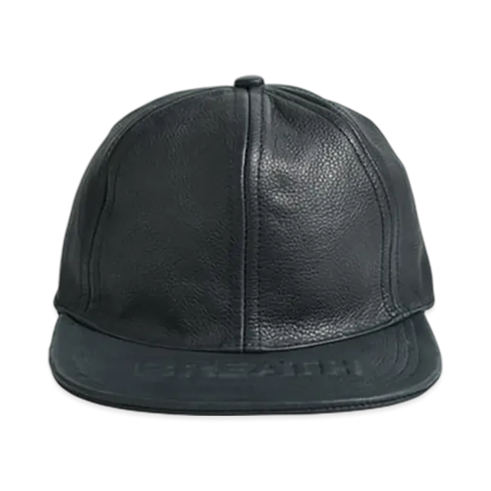 BREATH Emboss Leather Cap "Black"