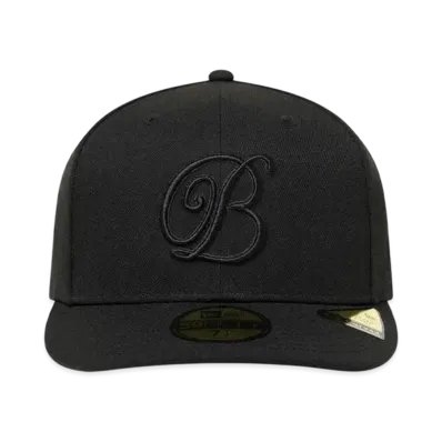 BlackEyePatch B Emblem Pre Curved New Era Cap "Black"