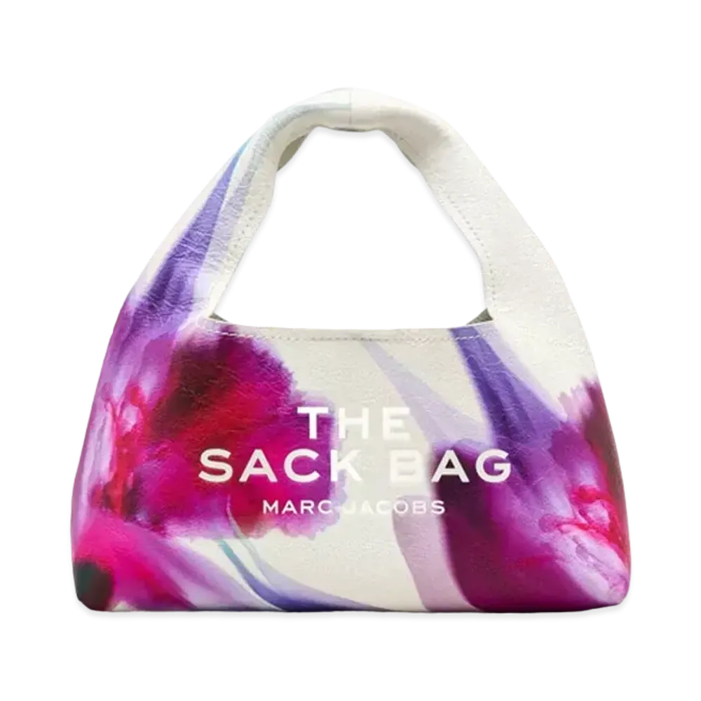 Marc Jacobs The Future Floral Leather Sack Bag Mini "White Multi"